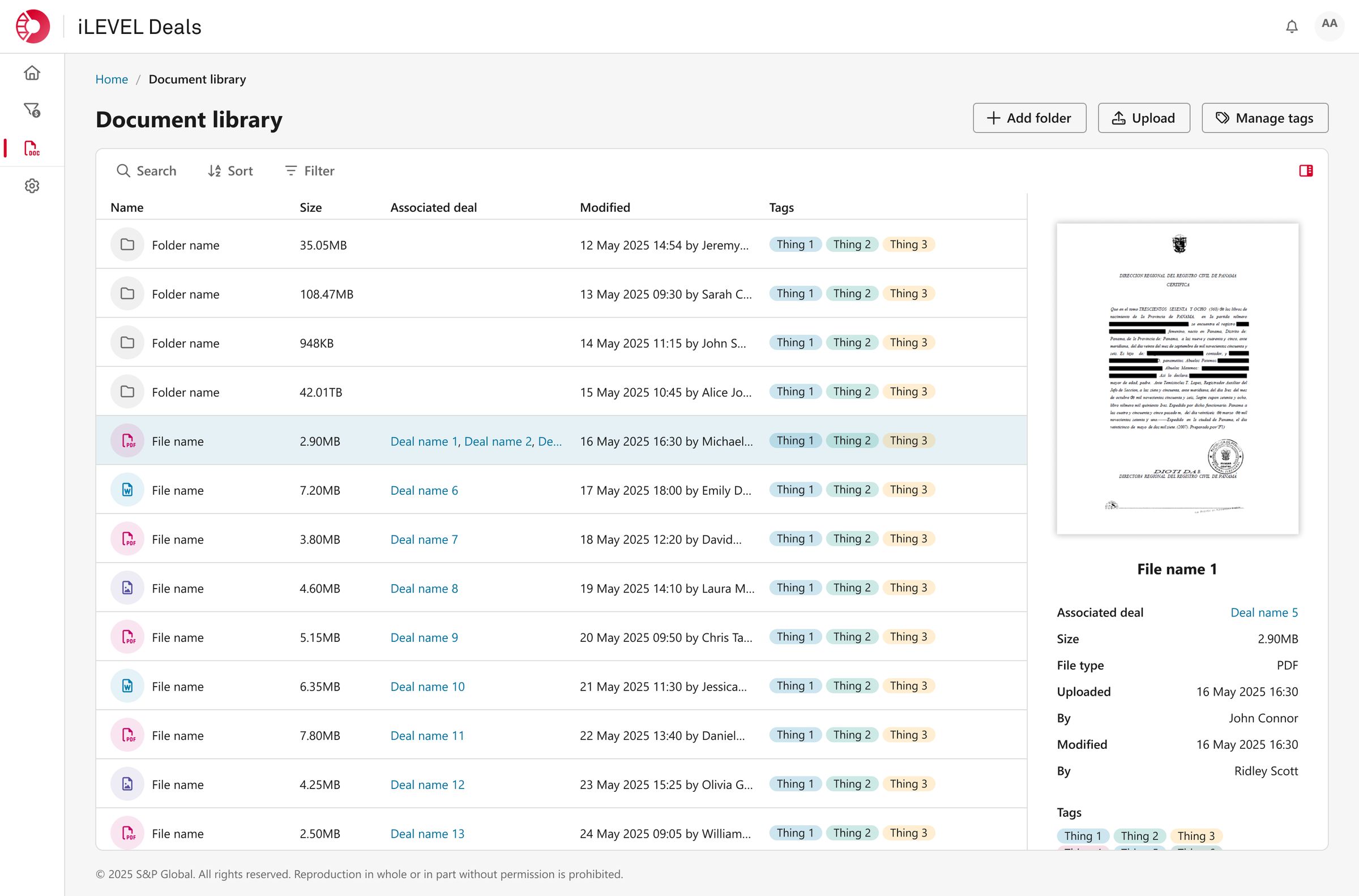 Document library